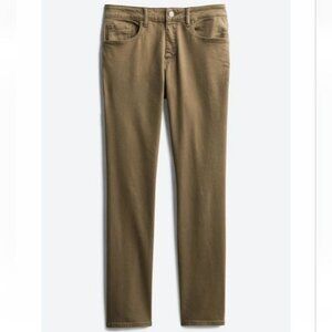 Warp+Weft Chicago Straight Jean 31x34 New Khaki Green Denim Stretch Comfort